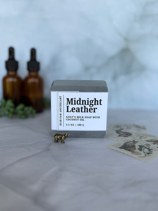 Midnight Leather | Goat's Milk Soap Bar