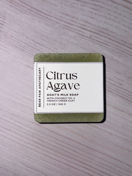 Citrus Agave | Goat’s Milk Soap Bar | French Green Clay