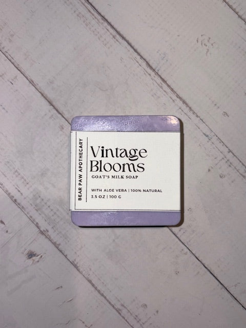 Vintage Blooms | Goat's Milk Soap Bar | Moisturizing