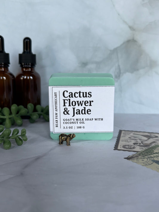 Cactus Flower & Jade | Goat's Milk Soap Bar | Moisturizing