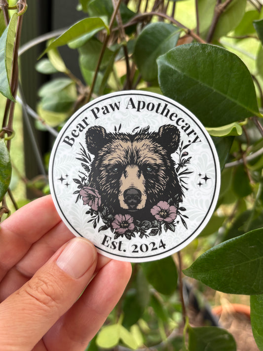 Bear Paw Apothecary Logo Sticker | 3x3